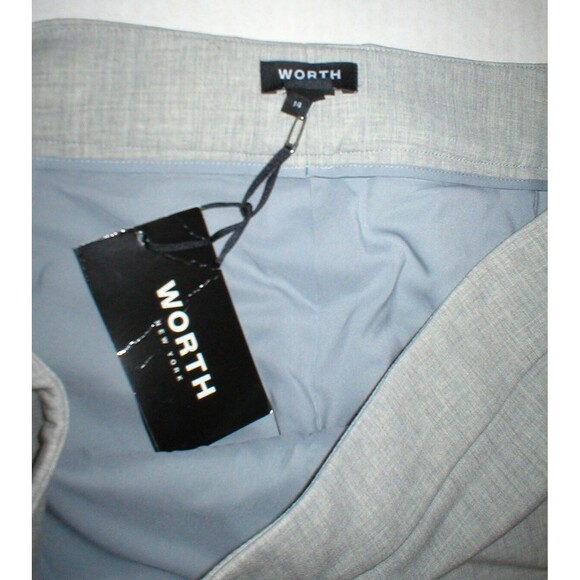 Womens Worth New York NWT $428 14 Dove Doubleface Jac Pant Wool Light Gray Work - Picture 3 of 6